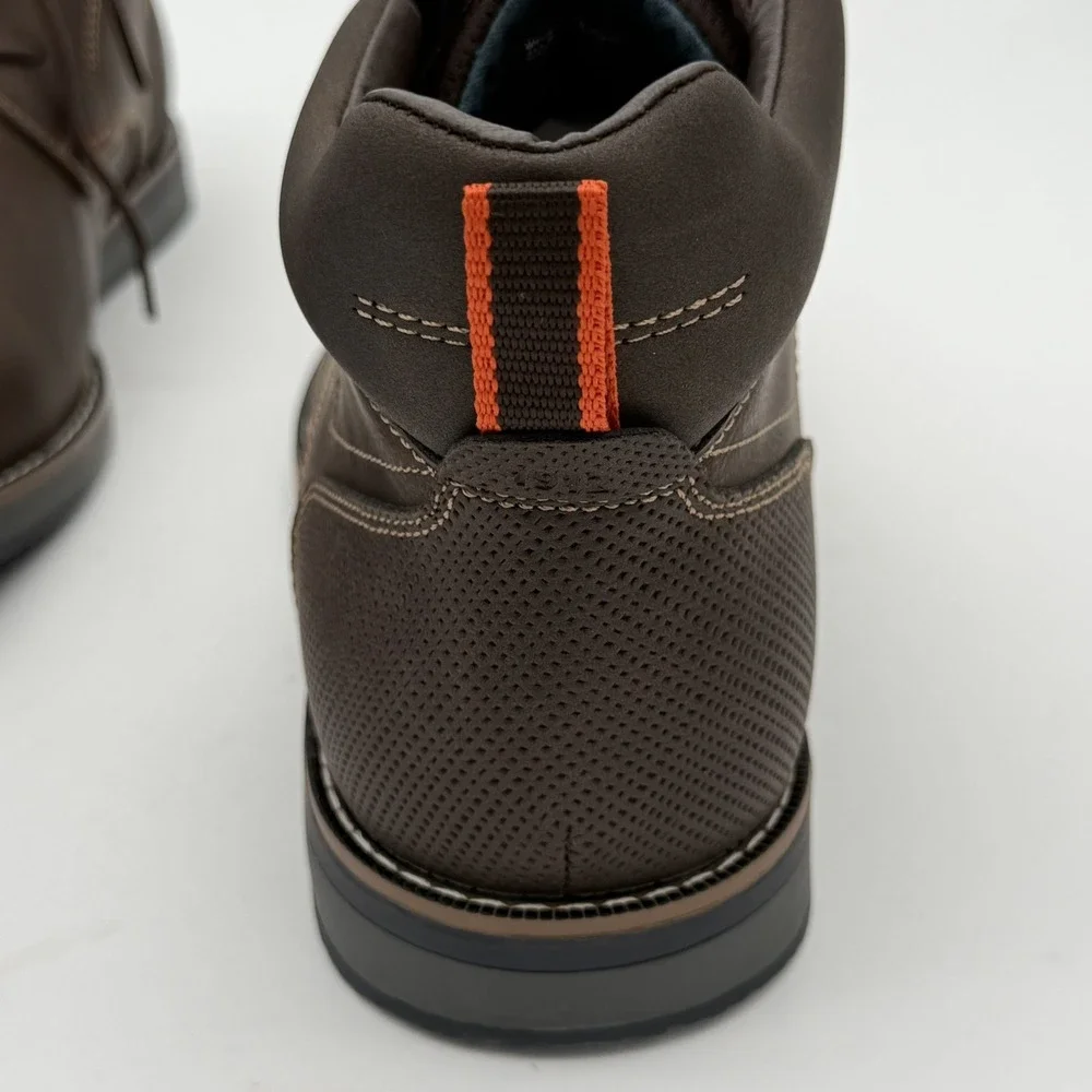 Nunn Bush Circuit DC Plain Toe Chukka Brown Boot Men 10.5 Softgel Heel Pod NIB